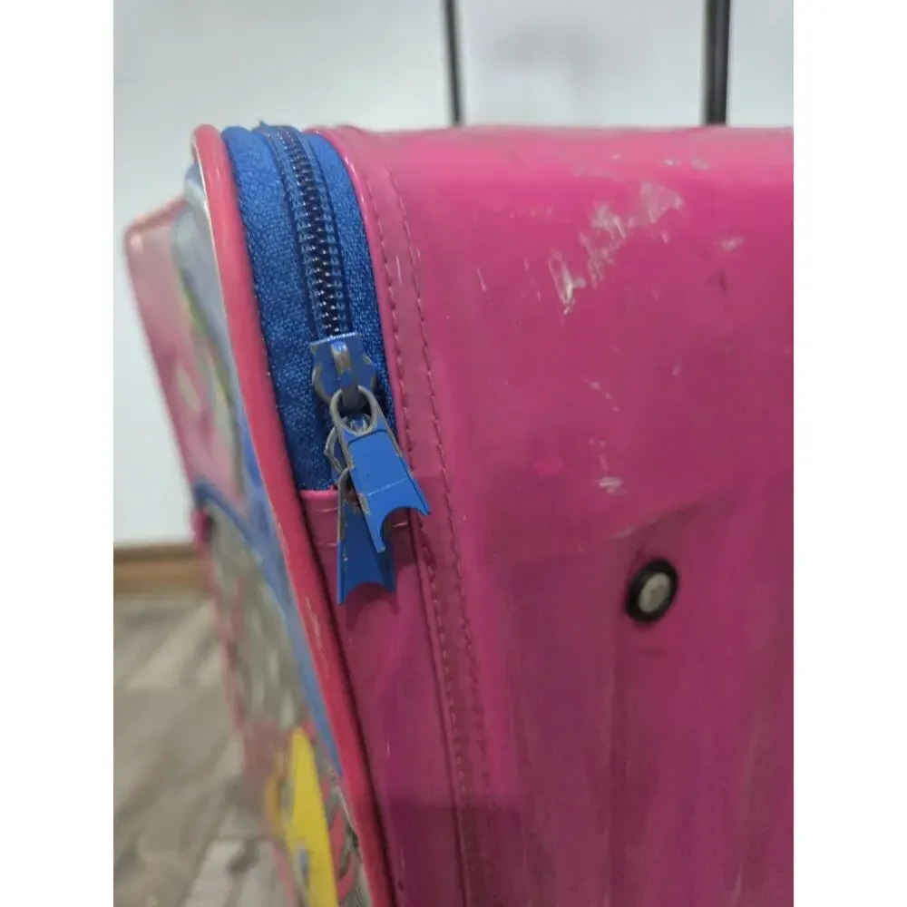 Vintage Tweety Bird Rolling Suitcase Luggage Carry On Travel Bag Pink Blue
